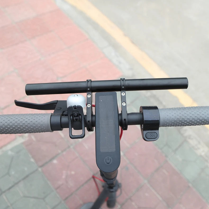 20cm Bicycle Handlebar Extended Bracket Bike Mount Bar Computer Holder Support Rack Alloy Stand Double Frame Bicycle Clip