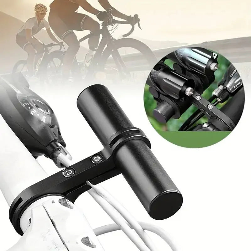 Bicycle Handlebar Extension Bracket Alloy Double Frame Extension Bracket Cycling Extension Bracket Bike Clamp Frame Light Clamp
